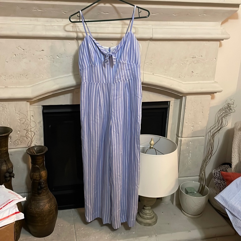 J.crew blue and white romper